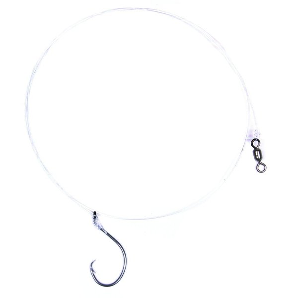 Sea Strike CHL20 Circle Hook Leader 30# Mono Black Hook Sz2/0 3Pk