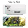 UPETTOOLS Shrimp Feeding Dish Set, Aquarium Fish Feeder Tube Kit Clear Durable Fish Shrimp Feeding Tube with Feeding Ring, Cleaning Brush for Fish Tank