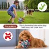 QDAN Dog Toys Soccer Ball with Straps, Interactive Toys for Tug of War, Puppy Birthday Toy, Dog Water Toy, Dog Balls for Small Medium Dog (6 Inch)