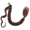 VOPPIS Long Braided Ponytail Extension 30 Inch Pre stretched Braiding Hair Extensions DIY Braid Ponytail Natural Soft Synthetic Hair Piece (Dark Brown, 30inches)