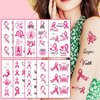 Breast Cancer Temporary Tattoos Pink Ribbon Tattoo Stickers Butterfly Wings Hope Faith Heart Fake Tattoos for Women Girls Waterproof Body Face Decorations for Breast Cancer Awareness Cheer 10 Sheets
