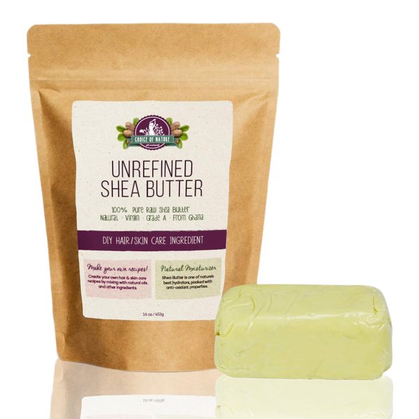 Choice of Nature, Unrefined Shea Butter Raw Organic | 16 oz / 453 g | Body Butter for Dry Skin, Stretch Marks | Natural Moisturizing Formula | for Women and Men