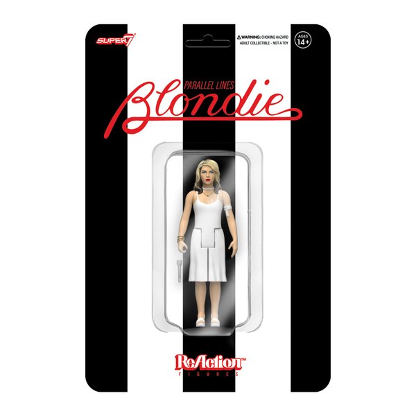 Super7 Blondie Debbie Harry (Parallel Lines) - 3.75" Blondie Action Figure with Accessory Classic Music Collectibles and Retro Toys