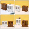 SAFIGLE Miniature Wooden Bookshelf Miniature Kitchen Upper Miniature Bookshelf Dollhouse Furniture Rustic Dollhouse Decor Wooden Cabinet Miniature Wood Shelf 2023 Dollhouse Accessories