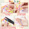 ERguanfoiun 326Pcs DIY Keychain Making Crafts Kits Colorful Smile Letter Beads for Bracelets Making Heart Pony Alphabet Bead Jewelry Key Ring Accessories Supplies Festival Valentine's Day Gift for Kid