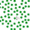 SAVITA 50 Grams 6mm Weed Leaf Glitter, Makeup Nail Body Art Leaf Glitter Flakes Sequins for DIY Crafts Festival Decoration (Green)