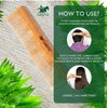 Hair Comb - Natural Wood with Anti-Static & No Snag Handmade Organic Neem Comb with Fine Tooth for Head Hair, Moustaches, Beard (DualTooth)