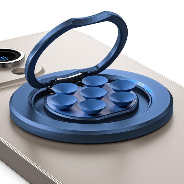 Magnetic Suction Cup Phone Grip Stand Ring Holder for MagSafe, 360° Strong Grip Phone Mount for iPhone 16/15/14/13/12/Pro Max/Pro/Plus/Mini, Hands-Free Selfie/Video for Mirror TikTok