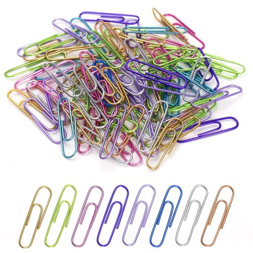 Paper Clips, 240pcs Medium Size Colored Paper Clip, PaperClips Assorted Colors, Paper Clips for Paperwork Office School and Personal Use