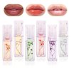 WENJLYJ 6 Pack Lip Oil Set,Plumping Translucent Lip Glow Oil,Hydrating No-Sticky Lip Plumping Lip Gloss Oil Lip Care Product Set,Shiny Long Lasting Moisturizing Lip Oil Tinted Set