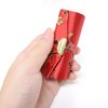 yueton 4 Pack Chinese Style Brocade Lipstick Case Unique Woven Satin Lipstick Holder Lipstick Box with Mirror for Women Girls, Random Colors