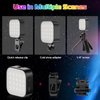 ULANZI U60 RGB Video Lights Black LED Camera Light 360° Full Color Portable Photography Lighting w Quick Release Cold Shoe Adapter and Clip, 2500mAh Rechargeable CRI 95+ 2500-9000K Dimmable Panel Lamp