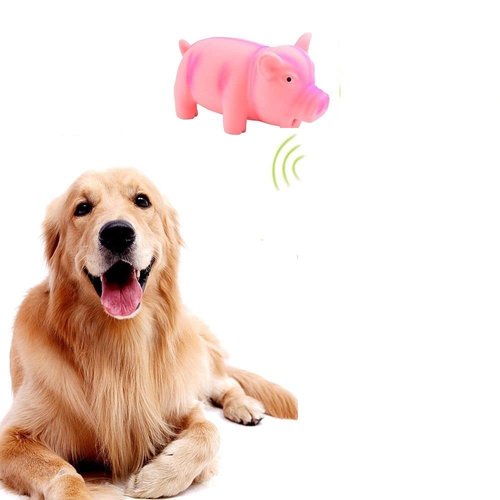 HomeSoGood Dog Chew Toy, Cute Pig Grunting Squeak Latex for Dog Puppy Toy(Pink)