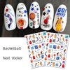 CHANGAR Football Sports Nail Art Stickers Basketball Soccer Player Nail Decals Sports Cheerleading Flag Stickers Bowling Rugby Ballet Nail Stickers Decoration for Women Girls Kids （16 Sheets）