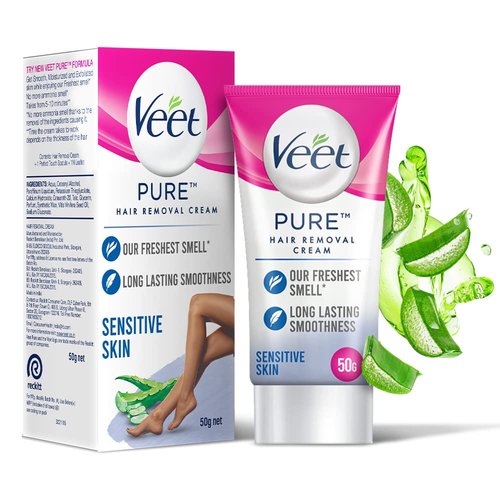 Veet Silk & Fresh Hair Removal Cream, Sensitive Skin - 50 g
