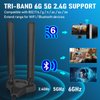 Eightwood WiFi 6E Tri-Band Antenna 6GHz 5GHz 2.4GHz Gaming WiFi Antenna Magnetic Base with 6.5ft Extension Cable for PC Desktop Computer PCIe WiFi 6E Card, WiFi Router