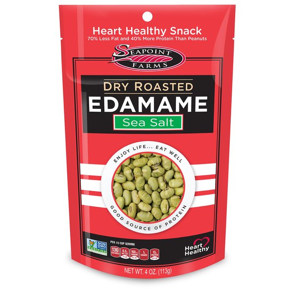 Seapoint Farms Dry Roasted Edamame, Sea Salt, 4 Oz