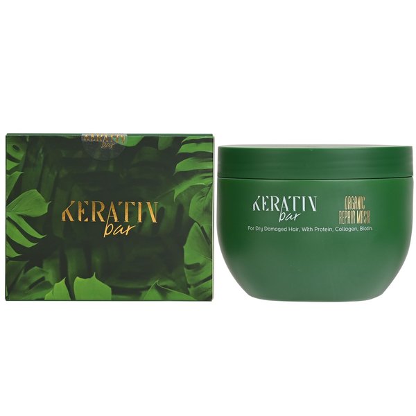 KERATIN BAR Hair Mask Deep Conditioner Treatment, Keratin Protein, Collagen, Repair & Dry Damaged Hair, All Hair Types, Vitamin (Organic Hair Mask)