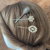 KOVOLITU White Bobby Pins Women's Western Style Turquoise Howlite Stone Hair Clip Barrettes Cowgirl Chic Retro Hair Pins