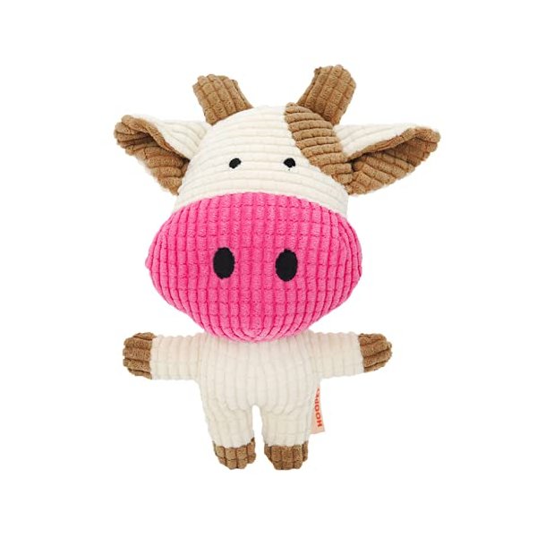 NewMe Cute Cows Dog Toy Squeak Dog Toys for Puppy Small Medium Durable Stuffed Dog Toys for Aggressive Chewers Interactive Boredom