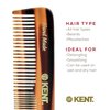 Kent A OT Small Double Tooth Comb, Coarse / Fine Grooming Comb for Hair, Beard, Mustache, Men, Women and Kids. Saw Cut Hand Polished, Handmade in England