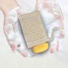 1 pari Soap Exfoliating Bag Natural, Soap Saver with Drawstring and Wooden Bead Holder,Exfoliating Loofah Pouch For Bathroom shower