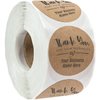 Thank You for Your Business Personalized Kraft Heart Stickers / 500 Local Small Business Labels / 1.5" Custom Boutique Stickers/Made in The USA