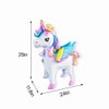 Standing Unicorn foil Balloon, 3D Magical Crown Wings Unicorn Party Balloons, Girls Birthday Wedding Baby Shower Decorations Party Supplies (25inch 2PCS)