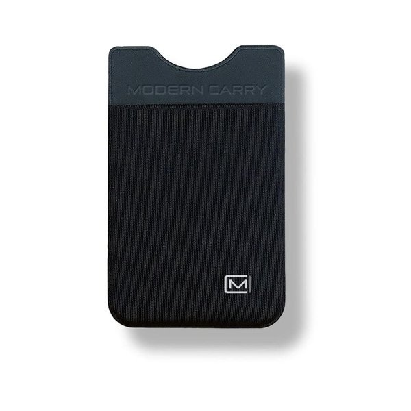 Modern Carry Elastic Minimal Card Holder, Minimalist Wallet for Men & Women, Credit Card & Business Card Holder, Slim Credit Card Wallet - Ultra Thin w/ 2 Card Slots (Black)