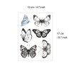Everjoy Realistic Black Butterfly Temporary Tattoo Stickers - Waterproof Fake Tattoos, Party Favors, Themed Decorations and Gifts for Women