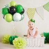 Green Black and White Balloons, 60 PCS Green and Black Balloons Set with Green Black White Confetti Balloons, Lime Green Balloons 12 Inch for Video Game Football Theme Party Kids Birthday Decorations