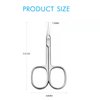 JARVISTAR Extra Fine Small Nail Scissors, Multipurpose Stainless Steel Cuticle Manicure Beauty Pedicure Grooming for Women, Fingernail, Toenail, Eyelash, Eyebrow, Dry Skin, Curved Blade 3.66 Inch
