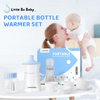 Little Bo Baby Portable Bottle Warmer Set, Universal Compatible, Quick & Easy Warming, 4 Temperature Settings, Upgraded Design, BPA Free, Baby Bottle Warmer