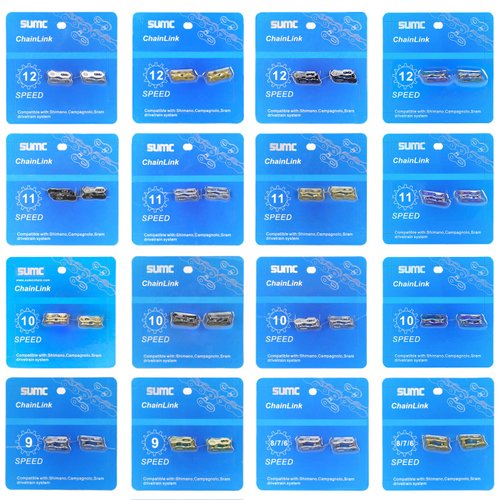 Inkesky 4 Pairs Re-usable Quick Link for Bike Chains - Compatible with Shimano/KMC/Campagnolo/SRAM (9-Speed (Silver))