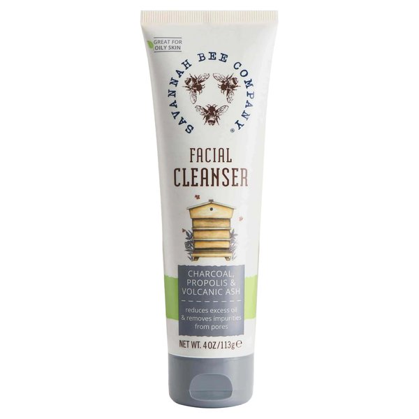 Savannah Bee Company Propolis Extract Volcanic Ash and Charcoal Facial Cleanser