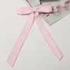 Bow Hair Clip for Women Skinny Bow Hair Slide Barrette Wavy Edge Hair Bow Long Tail Ribbon Tassel Hair Bow Clips Simple Hair Ribbons Accessories Pack of 4