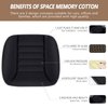 MYFAMIREA Car Seat Cushion Pad Comfort Seat Protector for Car Driver Seat Office Chair Home Use Memory Foam Seat Cushion with Non Slip Bottom (Black)