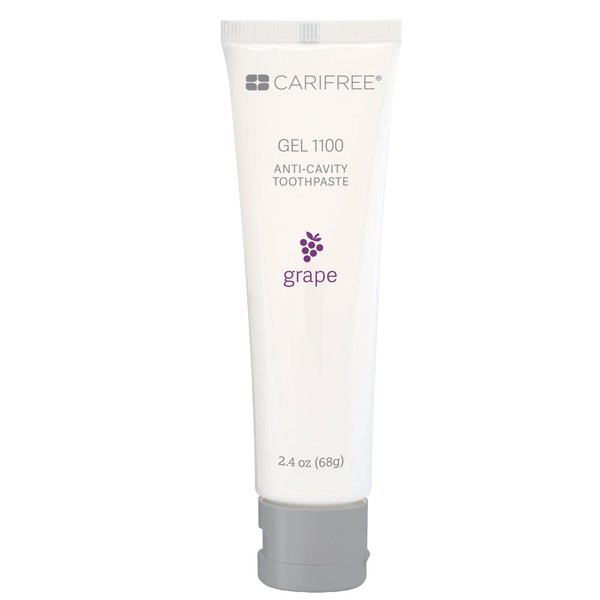 CariFree Gel 1100 (Grape) Anti-Cavity Fluoride Toothpaste with Nano Hydroxyapatite, Grape Flavored, Cavity Prevention & Enamel Protection, Dentist Recommended, Great for Kids & Adults