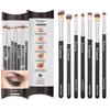 Eye Makeup Brushes Eyeshadow Brush Set - 7pcs Soft Synthetic Brush Kit - For Blending Eyeshadow, Eyeliner, Crease, Eyebrow - Long Lasting, Apply Better, Flawless Look Makeup