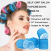 Hair Roller Set 12pcs, Hair Curlers Rollers Self Grip Hair Roller with Clips, Hair Rollers Salon Hair Dressing DIY Curly Hairstyle, Jumbo, random color