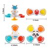 Hundredmore Suction Cup Spinner Toy for Baby 12-18Months, Bath Toys for Toddlers 1-3, Boys and Girls 1st Birthday Sensory Toys Gifts