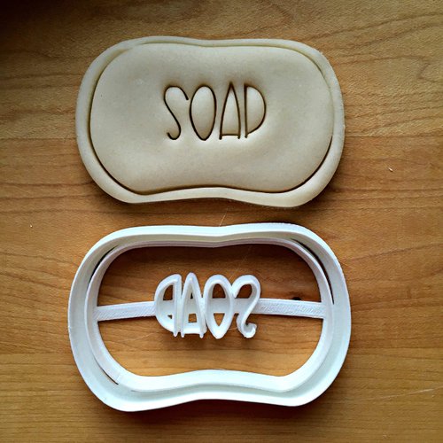 Sweet Prints Inc Bar Soap Cookie Cutter - Dishwasher Safe
