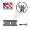 CANOPUS Single Edge Industrial Razor Blades, Safety Straight Edge Razor, 100% Made in USA, Box & Carton Cutter Replacement Blades, Glass and Paint Scraper Razor Blades (10 Pieces)