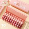 Alisesun 10 Colors Lip Tint Stain Set, Korean Plumping Lip Gloss Watery Lip Stain, Multi-use for Mini Liquid Lipstick & Cheek Tint Long Lasting Vivid Color # 03