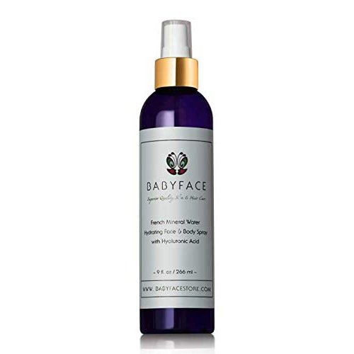 BABYFACE Hydrating Dewey Hyaluronic Acid, Matrixyl 3000, Mineral Water Mist - Face, Body, Dry Skin, Sets Make-Up, 8.6oz