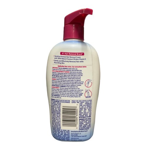 Nair Hair Remover Sensitive Shower Pwr Coconut Oil 12.6 Ounce (Pack of 2)