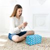 Meitward Crochet Bag with Thread Cutter, Portable Knitting Bag Yarn Storage Organizer for Crochet Hooks, Knitting Needles and Other Accessories, Gift for Mom Women