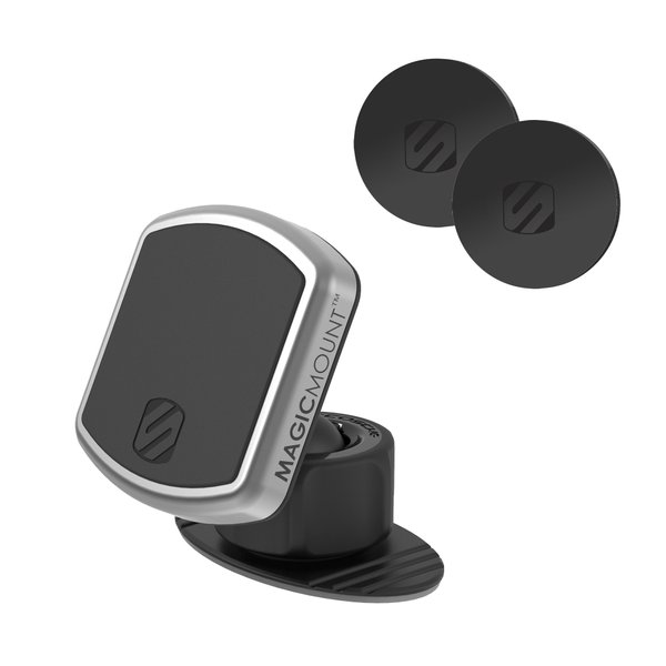 Scosche MPDRND-SP MagicMount Pro Magnetic Car Phone Holder Mount - 360 Degree Adjustable Head, Universal with All Devices - Dashboard Round Mount