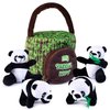 My Talking Plush Panda’s Hut Plush Toy Set | Includes 4 Talking Soft Plush Pandas | with A Plush Panda Hut Shaped Carrier | Great Gift for Baby and Toddler Boys or Girls