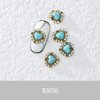 50PCS Western Nails Turquoise Nail Charms 3D Nail Art Supplies Nail Accessories Nail Decoration Retro Nail Charms for Manicure Craft